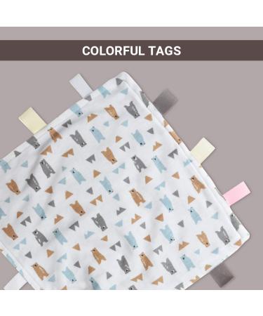 Adorable Baby Security Blanket with Teether | Soft Comfort Taggy Blanket for Boys and Girls (Little Bear) - Buy Online on GoSupps.com