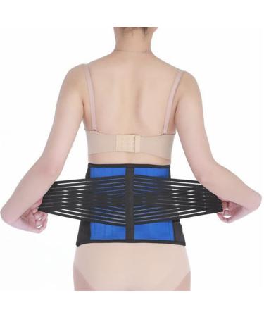 S-6XL back support belt lumbar pews remove the shape of the belt waist trainer belt for men women women double adaptation weight loss fitness fat burner workout support (color: black size: xxxxxl/xxxx-largae black