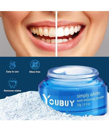 Teeth Whitening Powder Natural Teeth Whitening Powder Instant Whitening & Stain Removal No Sensitivity for Cleaning Teeth Fresh Breath (1pcs) - Buy Online on GoSupps.com