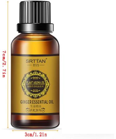 Lymphatic Drainage Ginger Oil - Natural Detox Spa Massage Oil for Relaxation & Skin Lightening - Buy Online on GoSupps.com