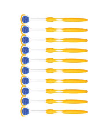 Buy Tongue Scraper 10 Pack - Ergonomic Silicone Tongue Cleaner for Fresh Breath (Orange) | Best Oral Health Tool - Buy Online on GoSupps.com