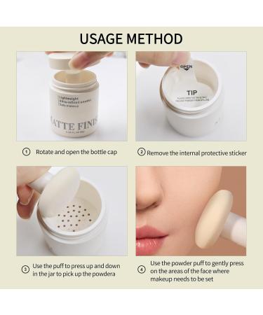 Erinde Pink Translucent Matte Setting Powder - Long-Lasting Oil Control & Soft Focus Effect | International Shipping Available - Buy Online on GoSupps.com