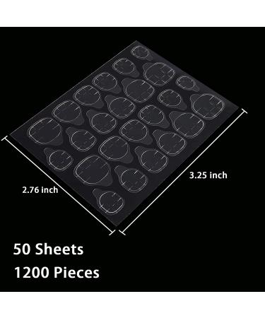 Laza 1200 Pcs Thin Breathable Adhesive Tabs Fake Nail Glue Sticker - Germany Jelly Gel | Double Sided Tips for Acrylic False Nails Manicure - Buy Online on GoSupps.com