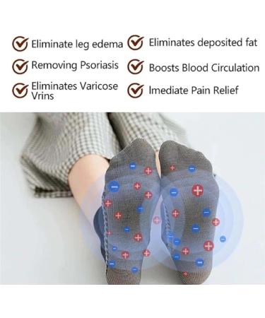 BLUESHOT Tourmaline Ion Magnetic Ice Silk Socks - 8 Pairs for Body Shaping & Enhanced Blood Circulation - Buy Online on GoSupps.com