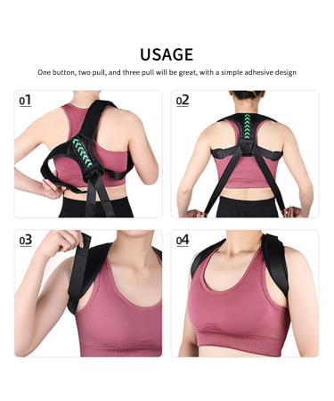 Adjustable Posture Corrector for Men & Women | Upper Back Brace for Pain Relief | XL Gray-Orange - Buy Online on GoSupps.com