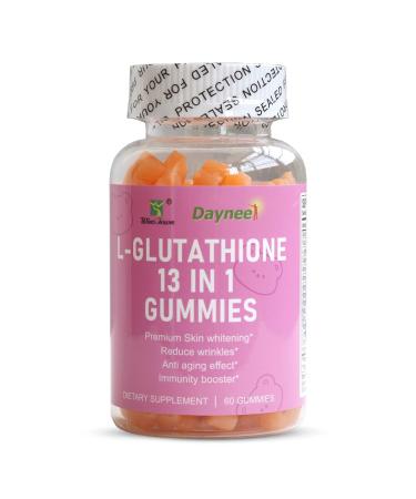 Wins Town L-Glutathione 13 in 1 Gummies 1200mg Reduce Wrinkles & Anti-Aging 60 Count