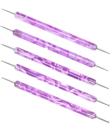 Esncddym Tools - Miniature Painting Brushes | Double Ended Nail Dotting Drawing Tool Multifunctional Nail Brushes Nail Liner Brush Dotting Pen Purple - Buy Online on GoSupps.com