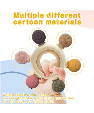 Bite Ring Baby Teething Toy - BPA-Free Silicone Dental Aid for 3+ Months - Multi-Colored Nursing Accessory - Buy Online on GoSupps.com