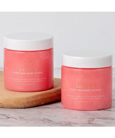 KERRY K Pure Skin Shea Butter Body Scrub Vegan Exfoliating Dead Sea Salt Scrub with Vitamin E & Shea Butter 300g - Buy Online on GoSupps.com