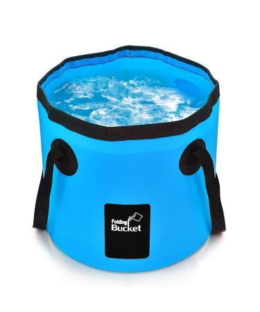 BANCHELLE Collapsible Bucket Camping Water Storage Container Portable Folding Foot Bath Tub Wash Basin for Traveling Hiking Fishing Boating Gardening Blue 20L