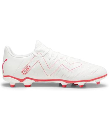 PUMA Men's Future Play FG/AG Football Shoe - EU 43 White & Fire Orchid | International Shipping Available - Buy Online on GoSupps.com