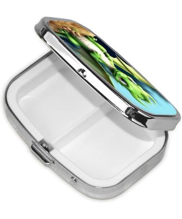 Dragon Cute 2 Compartment Pill Case | Travel Pill Organizer & Gift Small Pill Box for Purse & Pocket - Buy Online on GoSupps.com