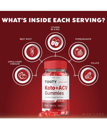 Trinity Keto Gummies with ACV for Advanced Weight Loss - 60 Gummies - Buy Online on GoSupps.com