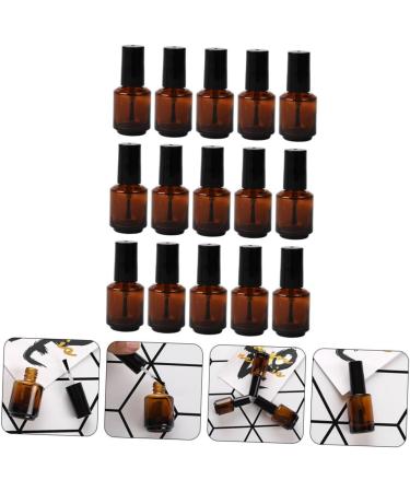  POPETPOP POPETPOP Pack of 10 Vacuum Bottles with Brush 15ml Cylindrical Glass Vials Replacement for Liquids to 15pcs x 10 - Buy Online on GoSupps.com