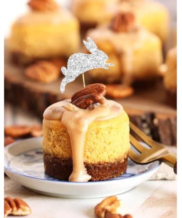 8 Pcs 4 Types Bunny Cupcake Toppers Rabbit Cake Toppers Birthday Party Easter Cake Decoration (Silver) LM - Buy Online on GoSupps.com