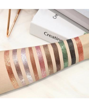 Shimmer Liquid Eyeshadow 10 Colors Metallic Shimmer Long Lasting Waterproof Highly Pigmented Makeup Liquid Eyeshadow Set - Buy Online on GoSupps.com