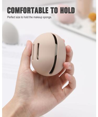 FERYES 2 PCS Makeup Sponge Holder | Silicone Beauty Blender Case for Travel | Khaki Makeup Sponge Storage - Buy Online on GoSupps.com