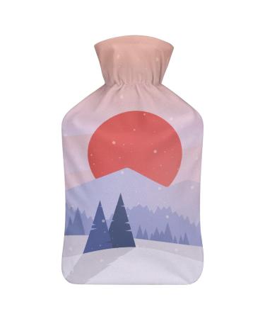 Hot Water Bottle With Lid Forest Rubber Hot Water Bag For Pain Relief Cramps Foot Warmer Hot And Cold Therapy