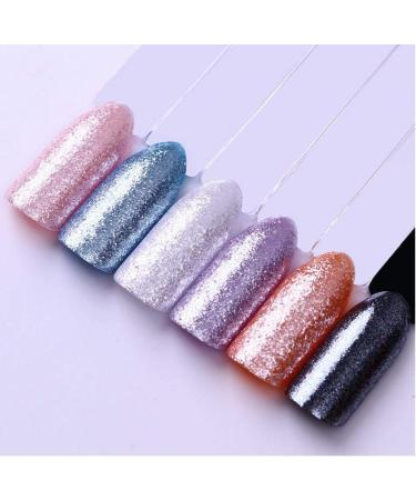 Holographic Nail Powder Holo Rainbow Mirror Effect Nail Pigment Kit for Nail Gel Polish Dipping Tool Purple - Buy Online on GoSupps.com