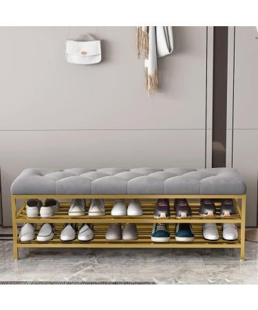 Footstools/Ottomans Nordic Creative Home Shoe Rack Bench Storage Shoe Stool Rack Metal Base Suitable for Living Room Entrance Corner Corridor (Color : Green) (Green) - Buy Online on GoSupps.com