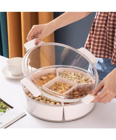 Snack Serving Tray with Lid Snackle Box Snack Serving Tray Snack Box Candy Dish Sealed Snack Tray Living Room Coffee Table Large Capacity of Candy Dried Fruit Tray (Color : Vert Size : 30.5 * 9.8cm) 30.5*9.8cm Vert - Buy Online on GoSupps.com