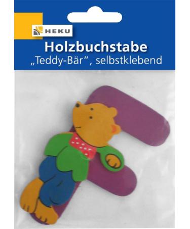 Heku Wooden Letter A Teddy Bear Door Sign 80mm Personalized Door Decoration for Kids' Rooms - Buy Online on GoSupps.com