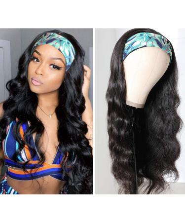 Dan & Dre Curly Wave Headband Wig for Women | Adjustable Fashionable Scarf Wig | High Temperature Fiber Afro Long Black Wig - Buy Online on GoSupps.com