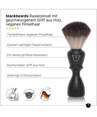 Blackbeards Shaving Brush with Grip - 21mm Synthetic Knot 90mm Length Lightweight (50g) | Perfect for Shaving Foam & Cream - International Shipping Available - Buy Online on GoSupps.com