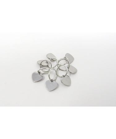 20 Pieces Silver Hair rings for braids 316L Stainless Steel heart charm cuffs accessories for Hair Decoration Style Jewelry (Solid Heart) - Buy Online on GoSupps.com
