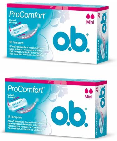 O.b. Pro Comfort Tampon Mini 16 Pieces (Pack of 2) | O.b. PRO Comfort - Buy Online on GoSupps.com