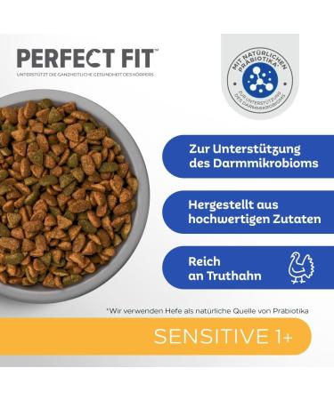 PERFECT FIT Adult Dry Cat Food - Turkey Formula for Sensitive Cats (750g) | International Shipping Available - Buy Online on GoSupps.com