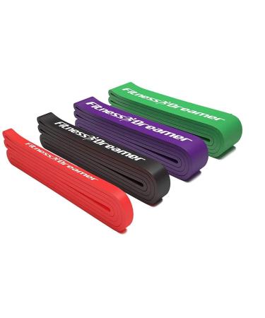 Resistance Bands Exercise Loop Bands and Workout Bands Fitness Bands for Training or Physical Therapy-Improve Mobility and Strength 4 set Red&Black&Purple&Green