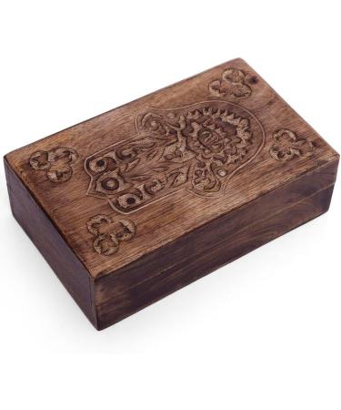 Handmade Decorative Wooden Jewelry Box - Birthday Gift Idea | Jewelry Organizer and Keepsake Box | Treasure Chest Trinket Holder Watch Box Storage - Buy Online on GoSupps.com