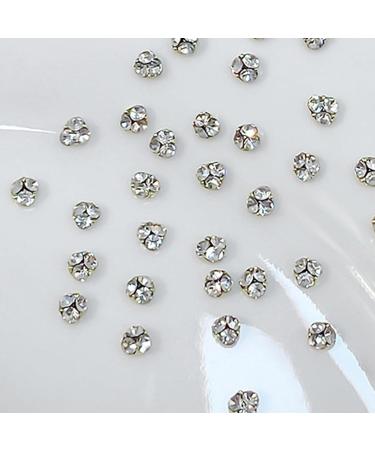 FEIlei 10Pcs Flatback Glass Nails Rhinestones Nail Art Decoration Manicure Accessory - Buy Online on GoSupps.com
