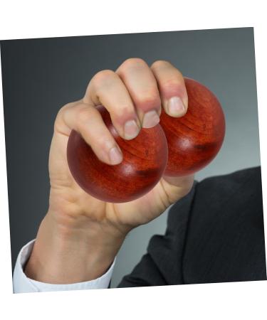 FOYTOKI 2pcs Wooden Ball Muscle Stretch Balls | Fitness Hand Exercise Balls | 5x5cm | Premium Woodcraft for Strength & Flexibility - Buy Online on GoSupps.com