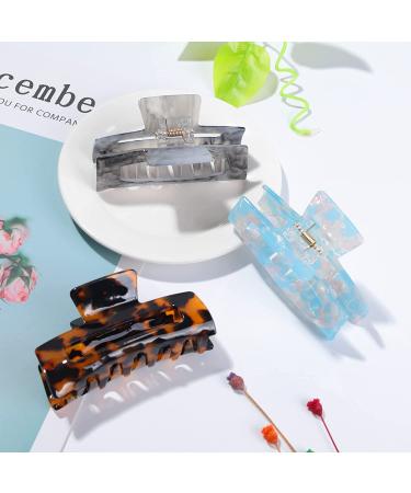 Multi-Color Hair Claw Clips Set - Tortoise Shell & Leopard Print Barrettes for Women & Girls (6 Pack) - Buy Online on GoSupps.com
