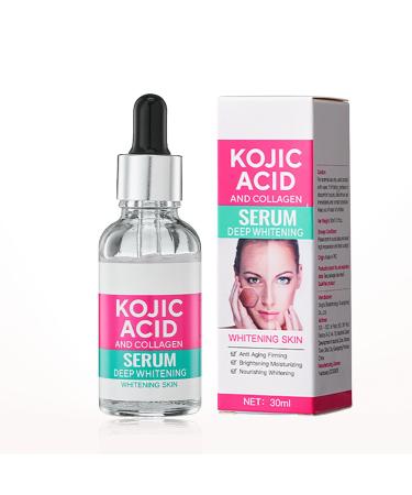 Kojic Acid Serum - Collagen Face Serum for Skin Lig_htening - Anti Aging Face Serum - Dark Spot Correcting Glow Serum - Hydrating Serum - Facial Serum for Firming Moisturising Nourishing (30ml)