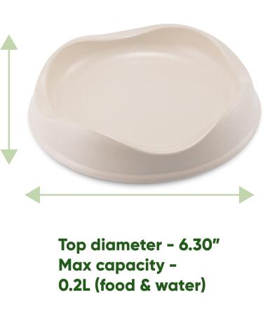 Beco Cat Bowl - Eco Friendly and Dishwasher Safe Bamboo Food and Water Bowl - Natural Natural 1 Count (Pack of 1) - Buy Online on GoSupps.com