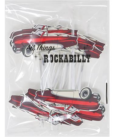 Red Convertible Classic Car Cupcake Topper Picks for Birthday Cake Decorations - Buy Online on GoSupps.com