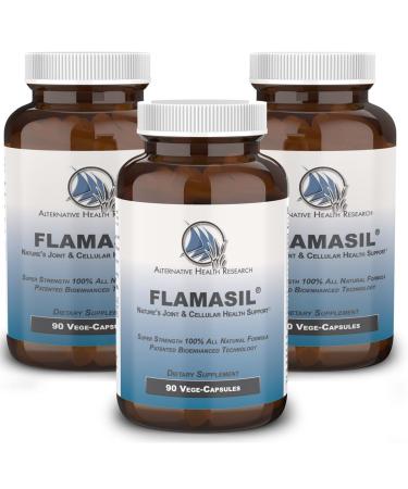 Flamasil - (3 Pack)- for Healthy Inflammation Response* | Bio-Enhanced Turmeric Boswellia Resveratrol and More | Multi-Herbal Pain Reliever* and Joint Aid | 13-in-1 Superfood Antioxidants