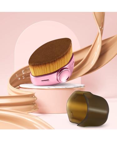 Rose Gold AirWos Foundation Makeup Brush - Kabuki Hexagon Blush Brush for Liquid & Powder Cosmetics with Storage Case - Buy Online on GoSupps.com