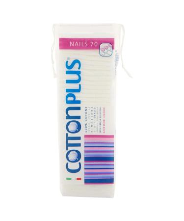 Cotton Plus NAILS 70 pieces - LINEA BEAUTY | pre-cut discs 100% pure cotton | Nail care Strong and lint-free