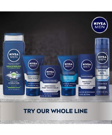 NIVEA MEN Maximum Hydration Shave Gel - Aloe Vera & Provitamin B5 - 3 Pack 7 Oz Cans - Buy Online on GoSupps.com