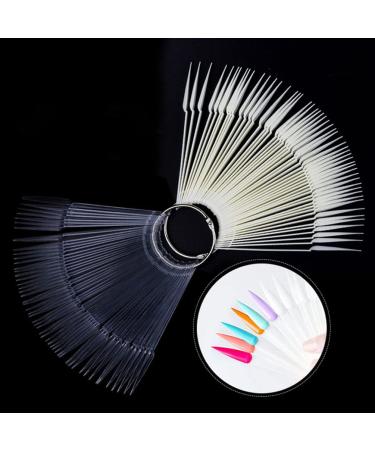 Lurrose 50pcs Clear False Nail Tips - Stiletto Nail Display Stick for Training & Color Showcase - Perfect for Nail Polish - International Shipping Available - Buy Online on GoSupps.com