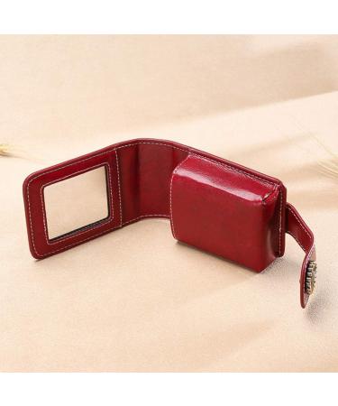 VALICLUD Travel Vanity Bag - Stylish Pocket Mirror & Lipstick Organizer - Portable Cosmetic Pouch for Purse - Claret - Buy Online on GoSupps.com