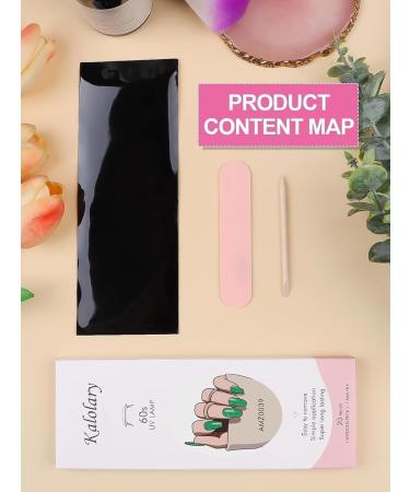 Kalolary Gel Nail Polish Strips Semi Cured Nail Gel Art Sticker Waterproof Full Nail Wraps Decal Sets with Nail File and Stick for Women Girls Nail Art Decor (UV/LED Lamp Required) (Shiny Green) - Buy Online on GoSupps.com