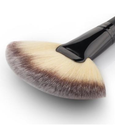 Makeup Brush Tools Fan Shape Brush Powder Foundation Brush Cosmetic Brush Black - Buy Online on GoSupps.com