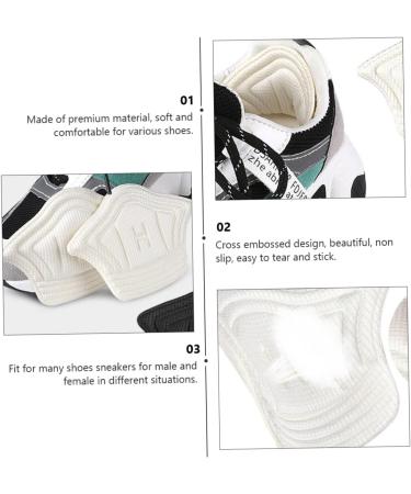 NOLITOY 4 Pairs Anti-Slip Heel Pads for Women | Dressy High Heel Accessories | Abrasion-Proof Soles for Kitten Heels & Sports Shoes - White - Buy Online on GoSupps.com