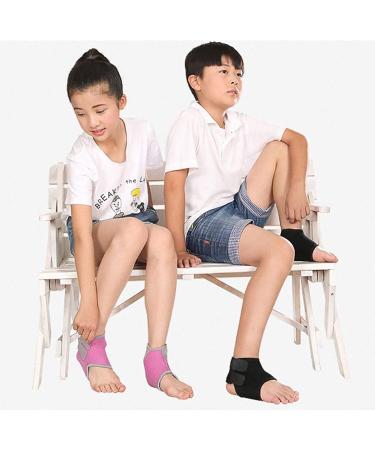 Kids Compression Ankle Brace Support Sleeve | Adjustable Foot Stabilizer for Pain Relief & Injury Rehab | Black US 5-8 - Buy Online on GoSupps.com