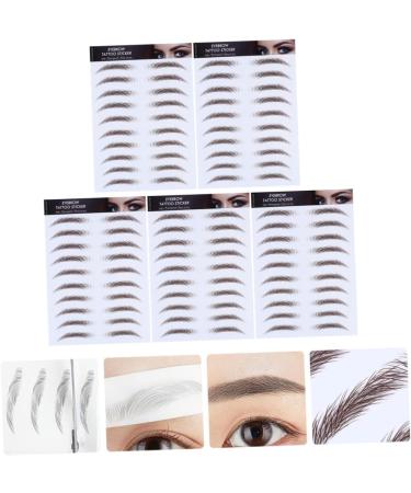 POPETPOP 5pcs Eyebrow Stickers Waterproof Stickers Brow Transfers Imitation Eyebrow Sticker Make up Lip Gloss - Buy Online on GoSupps.com